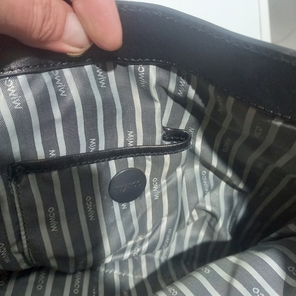 Mimco vintage black and bronze shoulder bag with gold hardware. - Picture 7 of 8